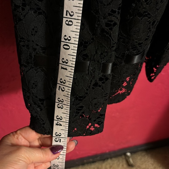 Betsey Johnson black lace and ribbon Babydoll dress. Sz 8. - Picture 17 of 17